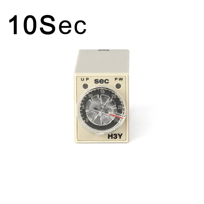 H3Y-2 AC220V Time Delay Relay Timer with 8-Pin Base Socket Time Delay Relay Axl 0-10S