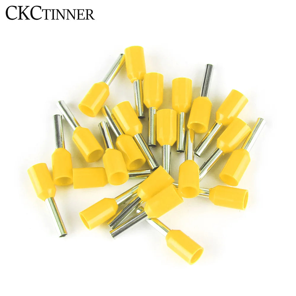 1000pcs Insulated Ferrule Cord End Wire Crimp Terminals CE Wire Ferrule Terminals Axl Yellow E4009