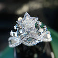 Huitan Star Ring Women – Silver-Plated CZ Crystal Fashion Ring Fashion Ring Axl F1080 7