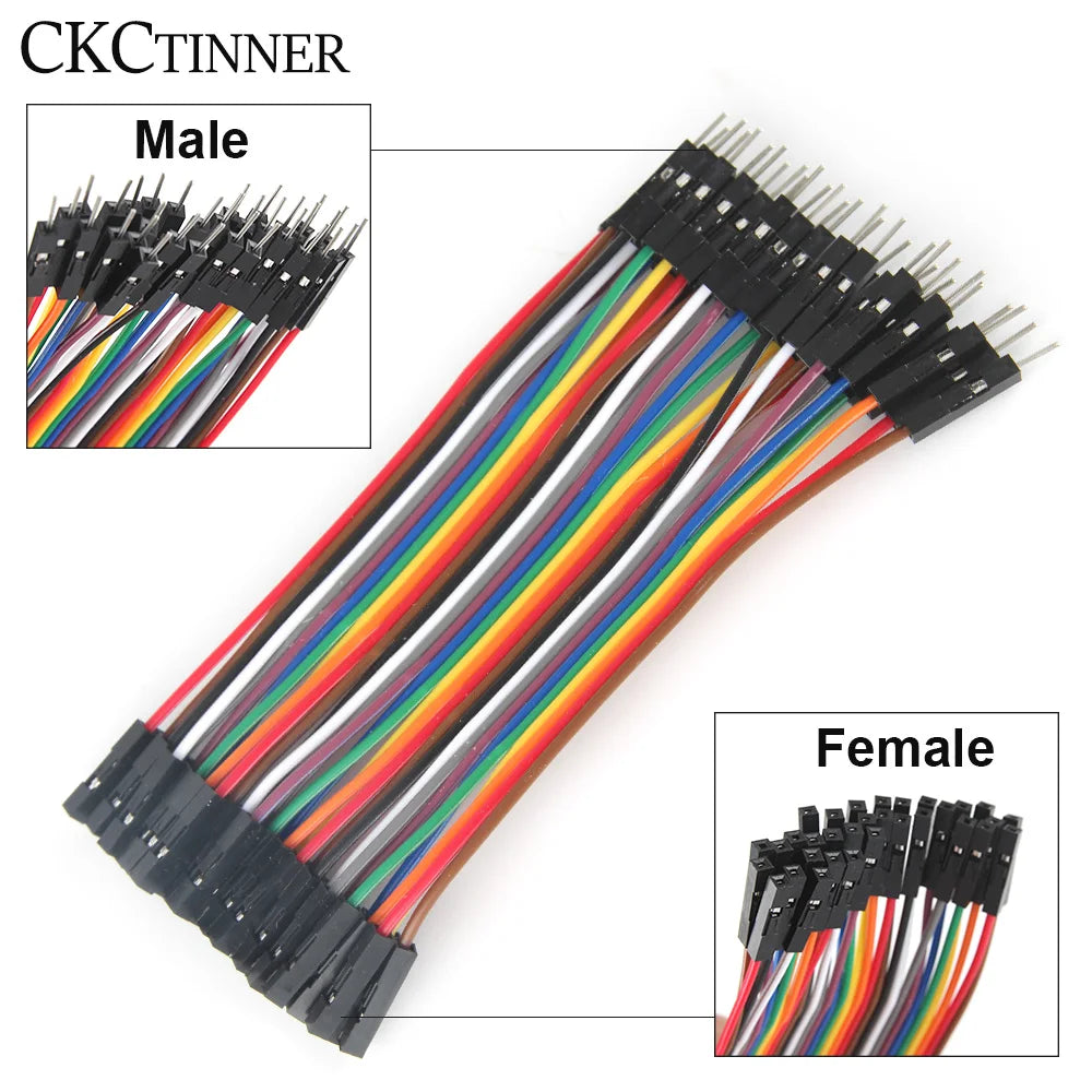 40-Pin Dupont Jumper Wires M/M M/F F/F – PCB & Arduino DIY Jumper Wire Kit Axl