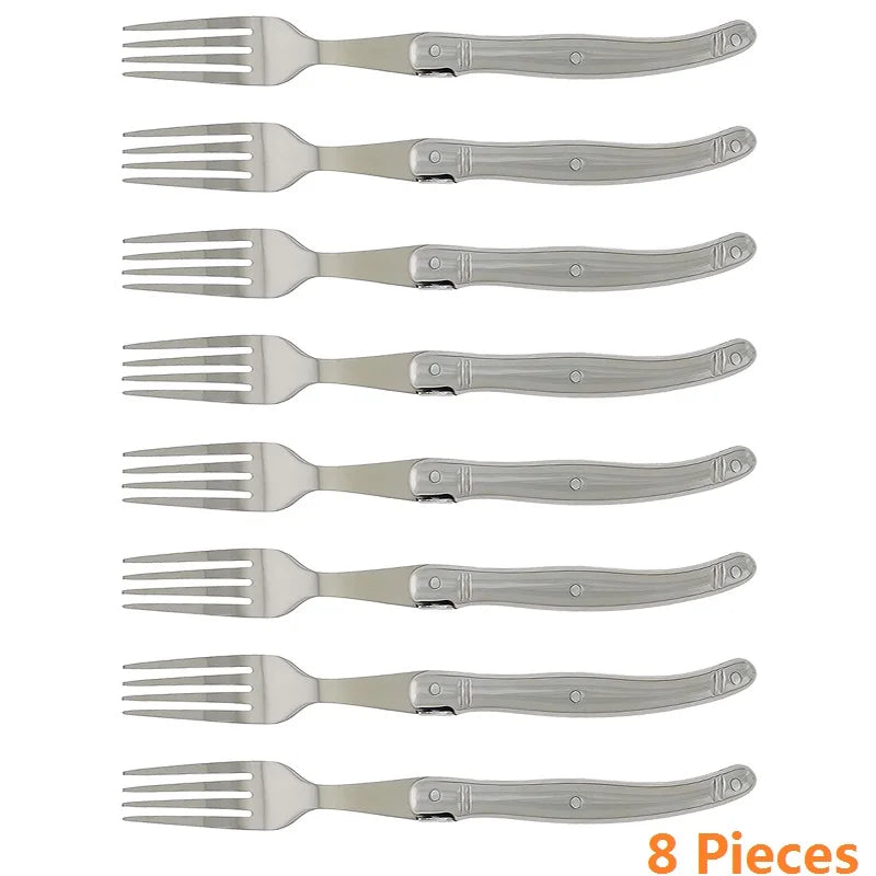Laguiole-Style Stainless Steel Steak Forks Set – 2–10 Pcs Steak Fork Set Axl 8pcs fork