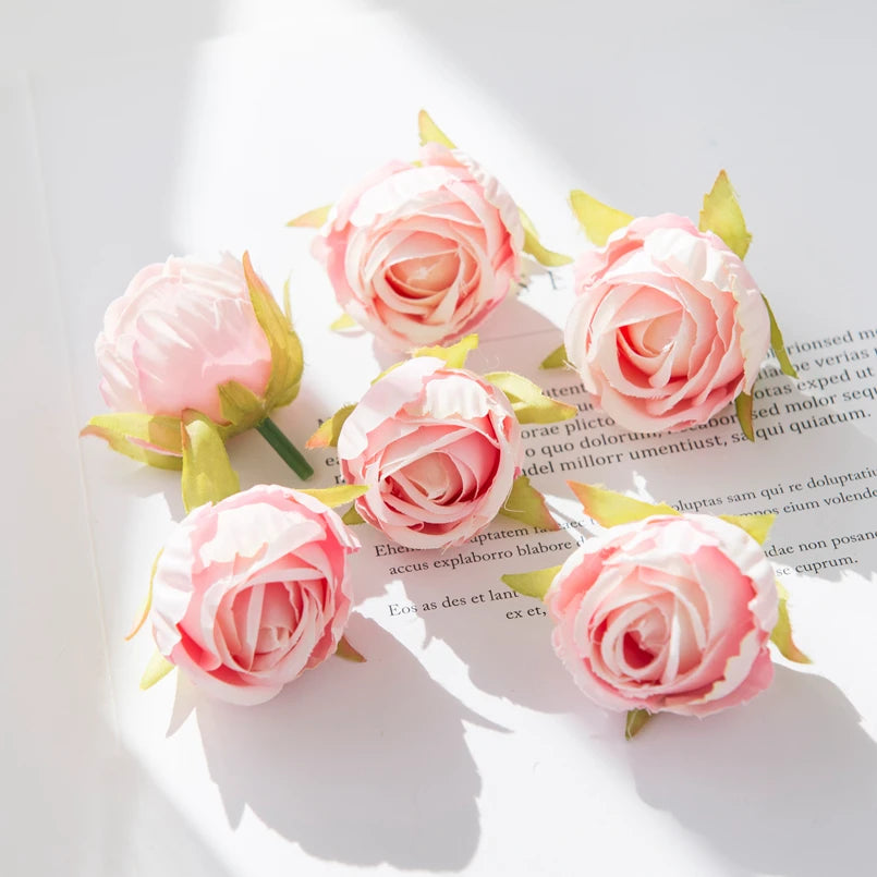 Silk Tea Bud Rose Artificial Flowers – Wedding & Home Décor Artificial Silk Flowers Axl pink 50pieces