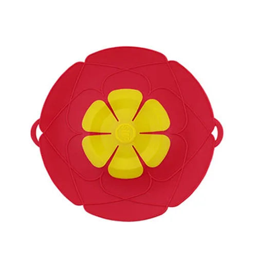 KEMORELA Silicone Spill Stopper Lid – Flower Pot & Pan Cover Silicone Pot Lid Axl RED