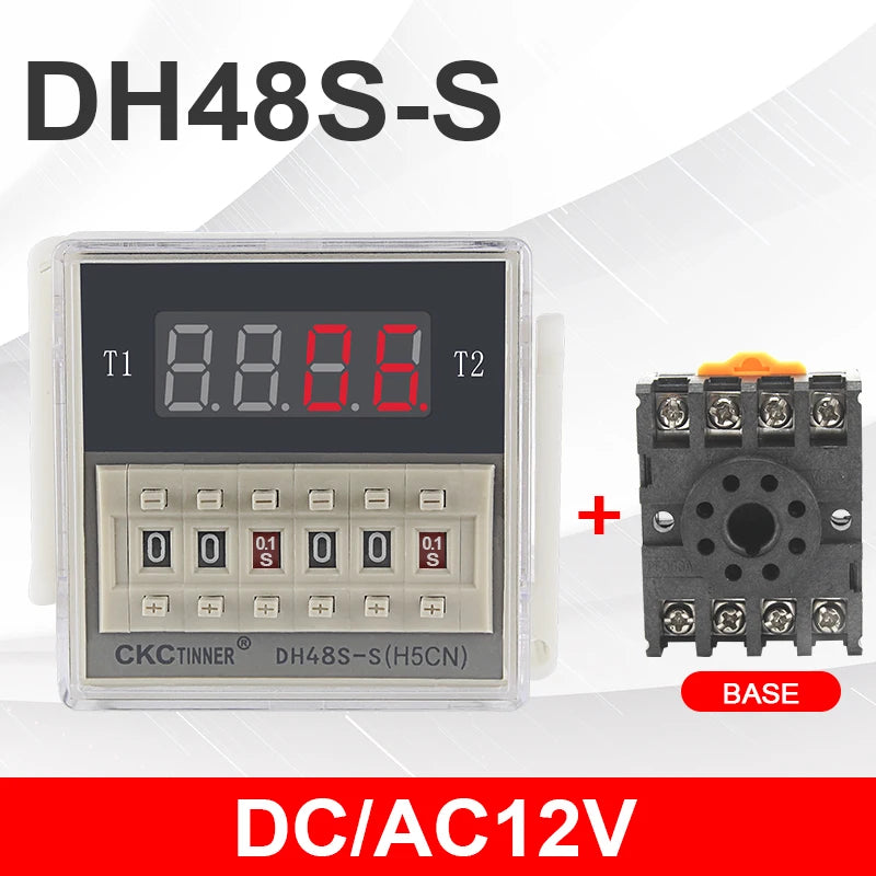 DH48S-S Programmable Timer Relay Switch 12V–380V | 0.1S–99H Timer Relay Switch Axl DCAC12V