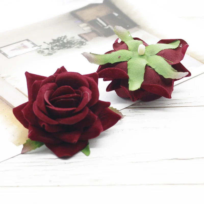 Artificial Silk Rose Flower Heads 5/10 Pcs – Wedding & DIY Decor Artificial Silk Roses Axl color 4 5 pcs
