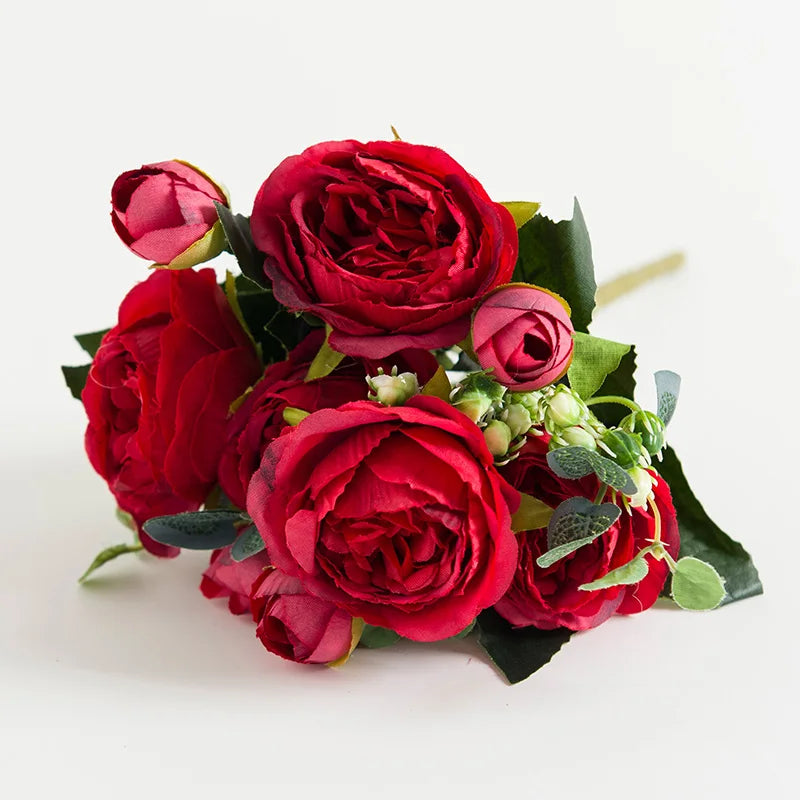 Silk Rose Artificial Flowers UV Protection – Wedding & Home Decor Artificial Silk Flowers Axl color 5 1pc