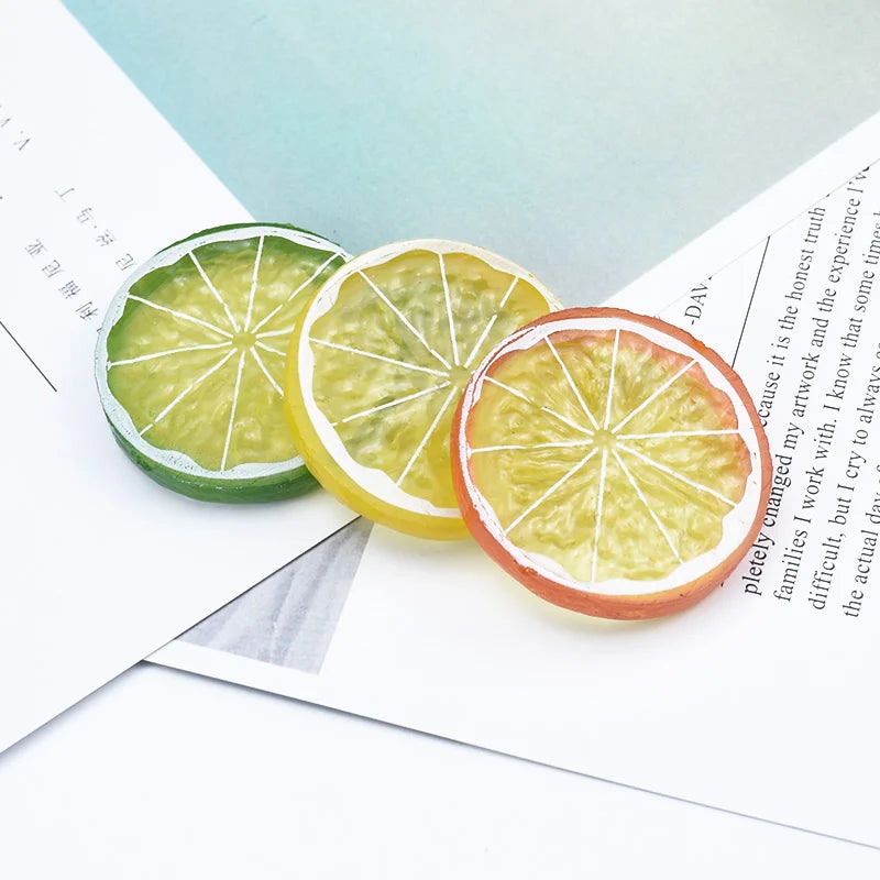 Plastic Lemon Slice Decorations 10 & 30 Pcs | DIY Craft Craft Decorations Axl