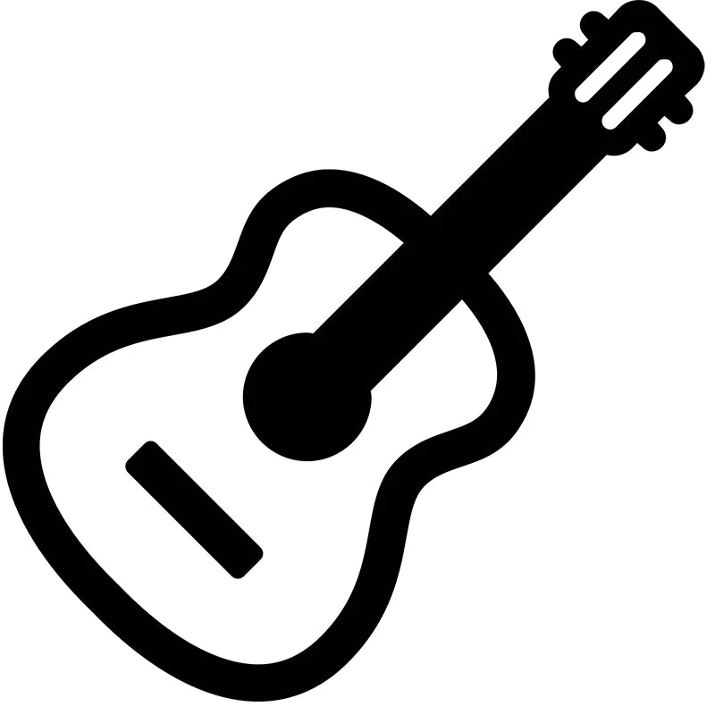 Guitar Music Vinyl Decal Sticker – Black & White PVC Decor Vinyl Decal Sticker Axl