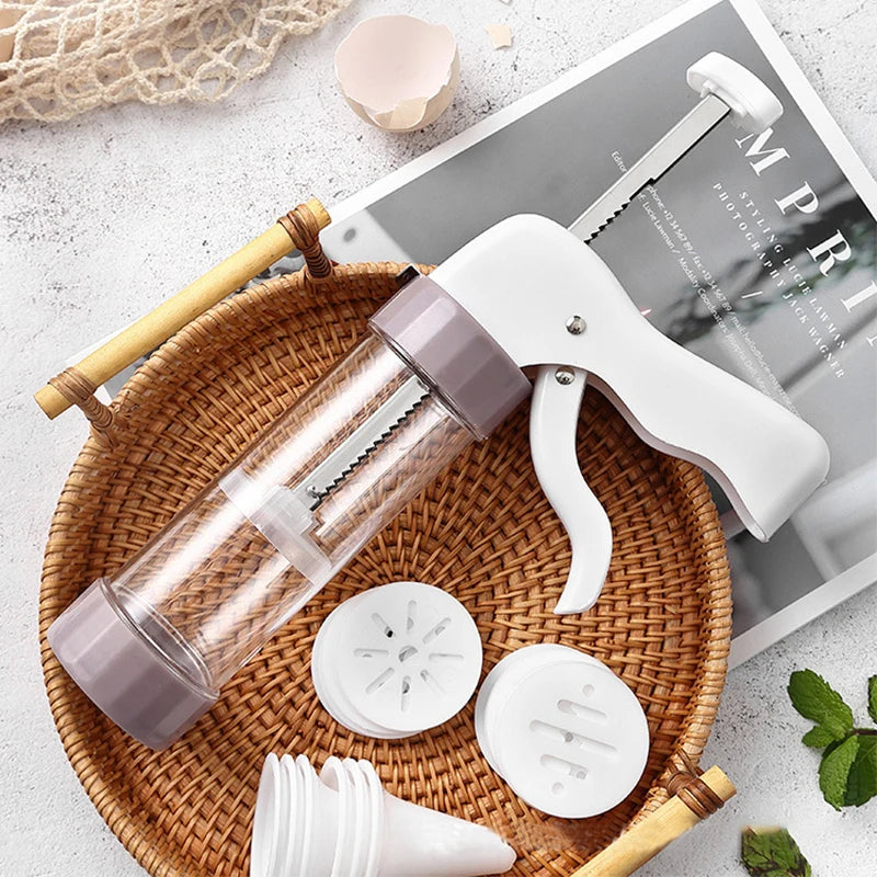 20-Piece Cream Squeeze Cake Decorating Set – Cookie Piping Gun Cake Decorating Set Axl