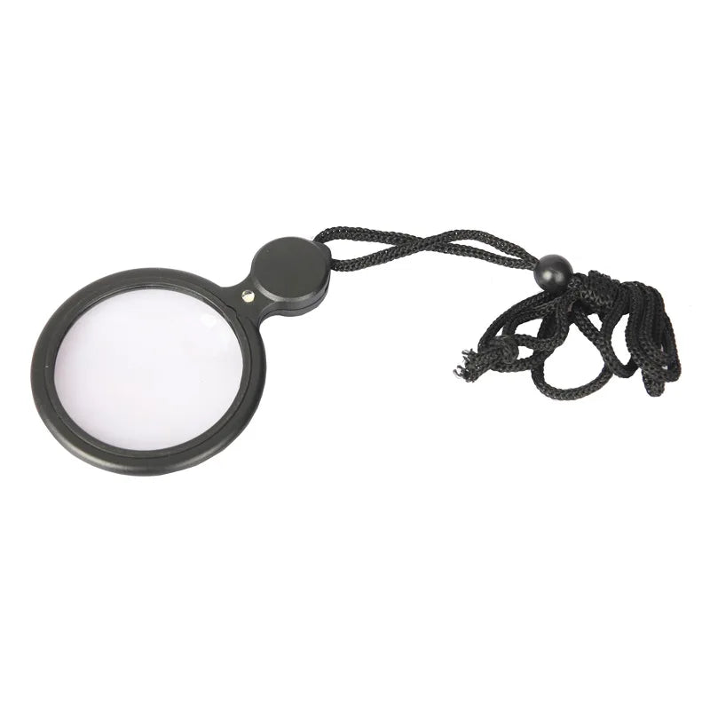 Handheld Magnifier with LED Light – 4X 8X Double Lens Loupe LED Magnifying Glass Axl 60mm 4X 8X