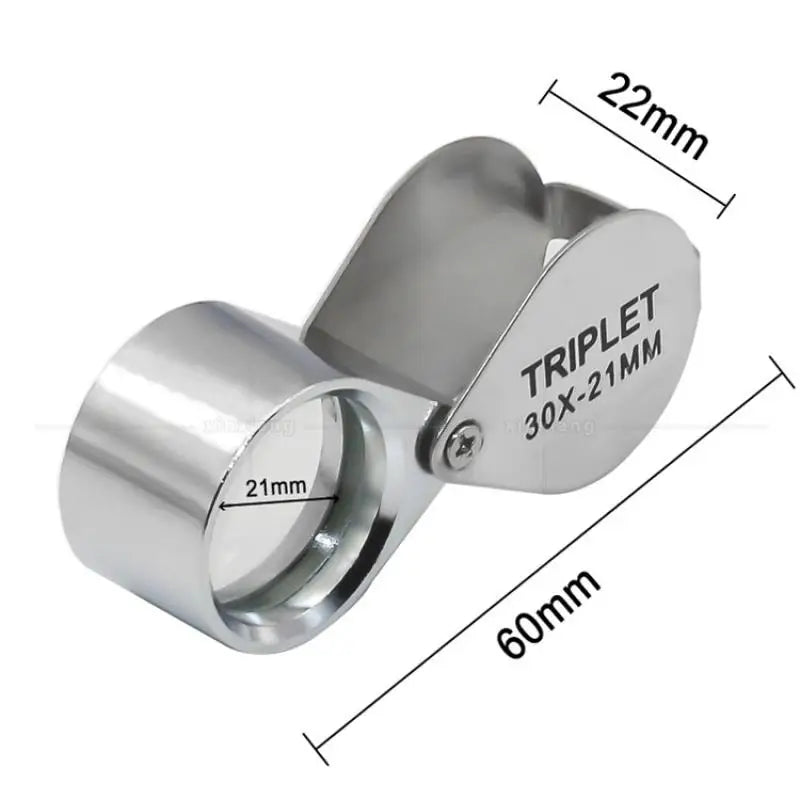 Folding Jewellery Loupe 10X 20X 30X Pocket Magnifying Glass Jewellery Loupe Axl
