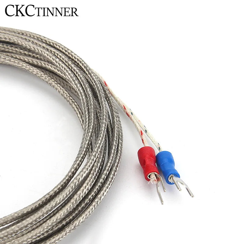 M8 Thermocouple Sensor Probe Type K/E 0–400°C | 1m–5m Cable Temperature Sensor Probe Axl
