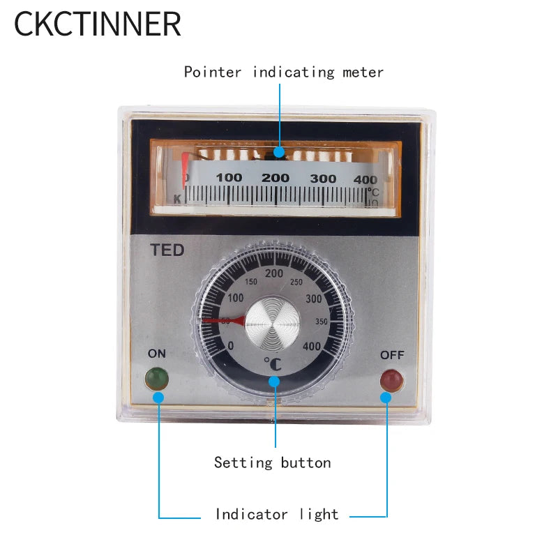 Digital Pointer Temperature Controller K/E Type 220VAC 72×72mm Temperature Controller Axl