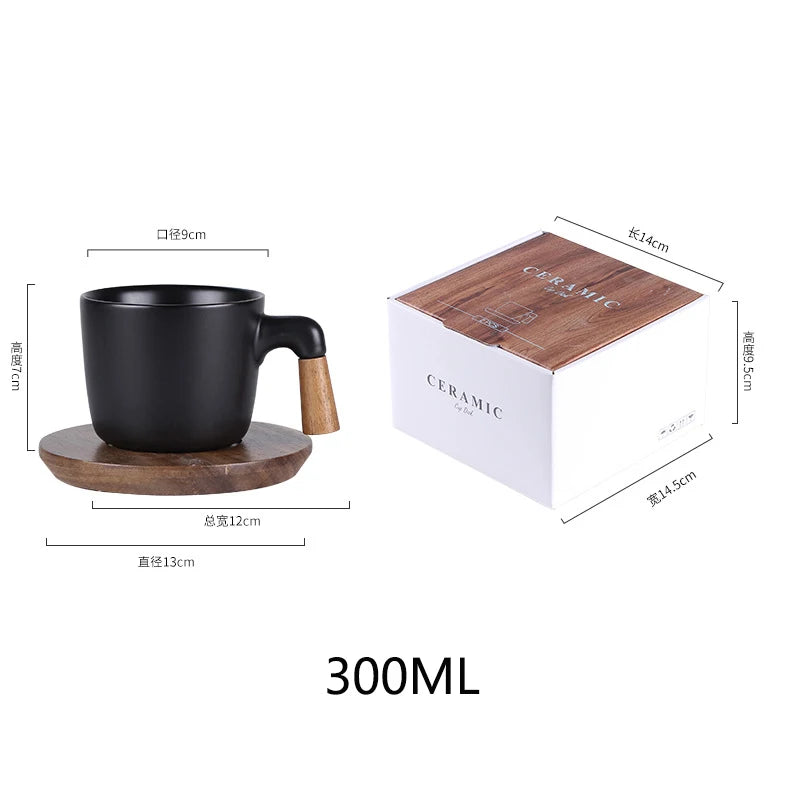 Japanese Ceramic Tea Set – Wooden Handle Teapot & Cup | KEMORELA Ceramic Tea Set Axl A-BLACK