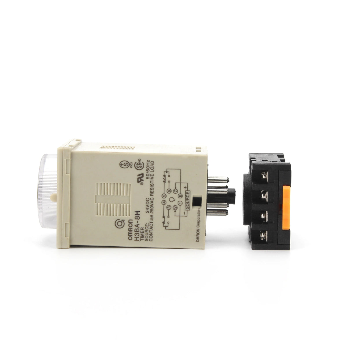 CKCTINNER H3BA-8H 8PIN Timer Relay with Base | DC24V AC220V Timer Relay Axl