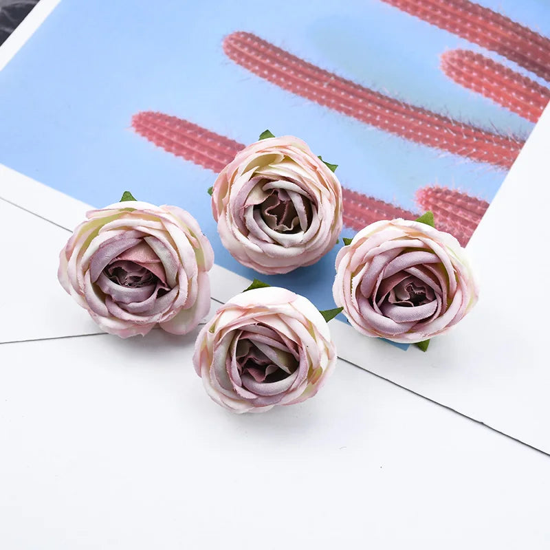 Silk Tea Rose Heads 10/20 Pcs – Artificial Flowers for Wedding Artificial Silk Flowers Axl Color 7 10 Pieces