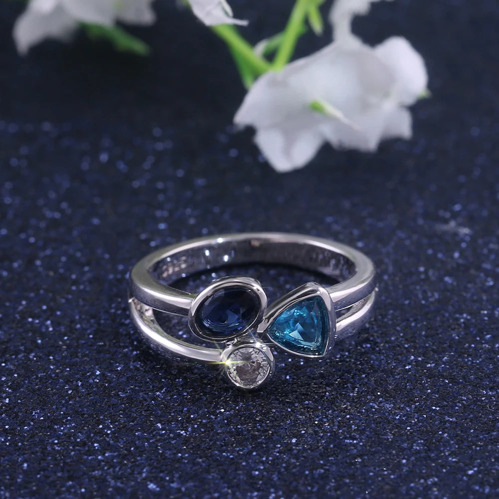 Huitan Triple Stone Women's Ring – Micro Pavé CZ Fashion Ring Fashion Ring Axl