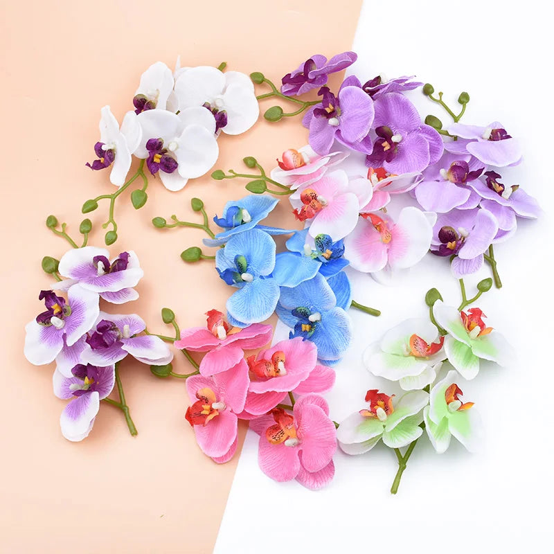 Silk Butterfly Orchid Artificial Flowers – 4 Heads + 1 Stem Artificial Flowers Axl