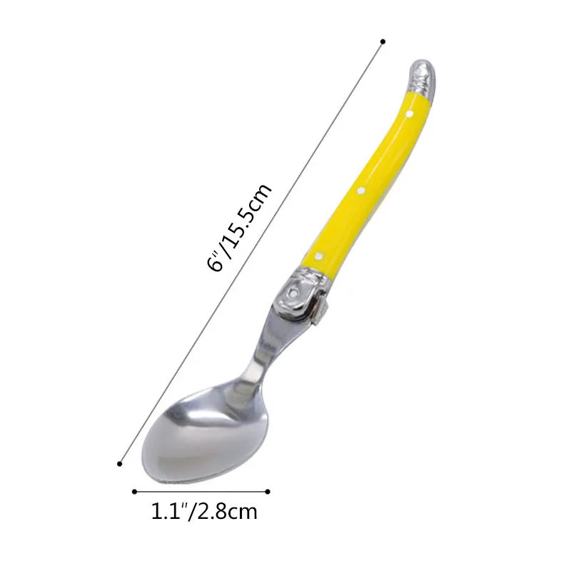 Rainbow Mini Coffee Spoons Set – Colorful Stainless Steel Teaspoons Teaspoon Set Axl