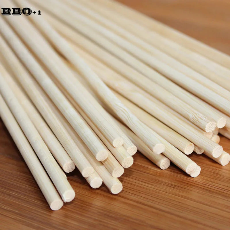 100 Pcs Bamboo BBQ Skewers – Spiral Tornado Potato Sticks 40cm BBQ Skewers Axl 100 pcs 40cm x 6mm