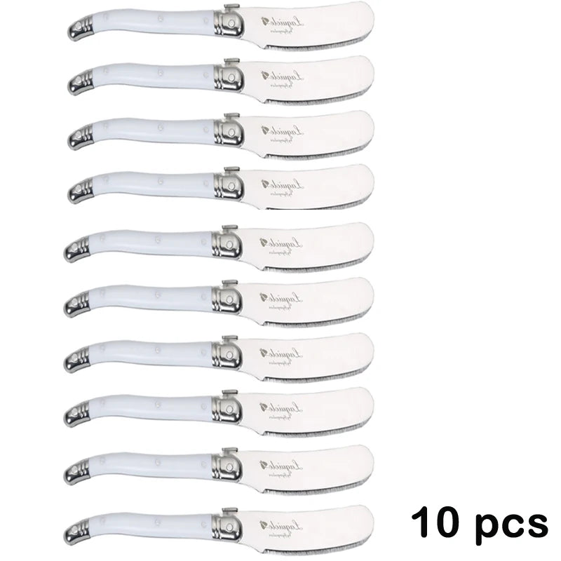 4-Piece Stainless Steel Butter & Cheese Spreader Knife Set Spreader Knife Set Axl 10 pcs white