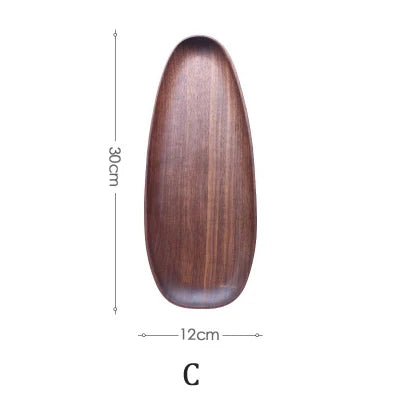 KEMORELA Solid Wood Oval Serving Plate – Sushi, Fruit & Tea Tray Wood Serving Plate Axl C