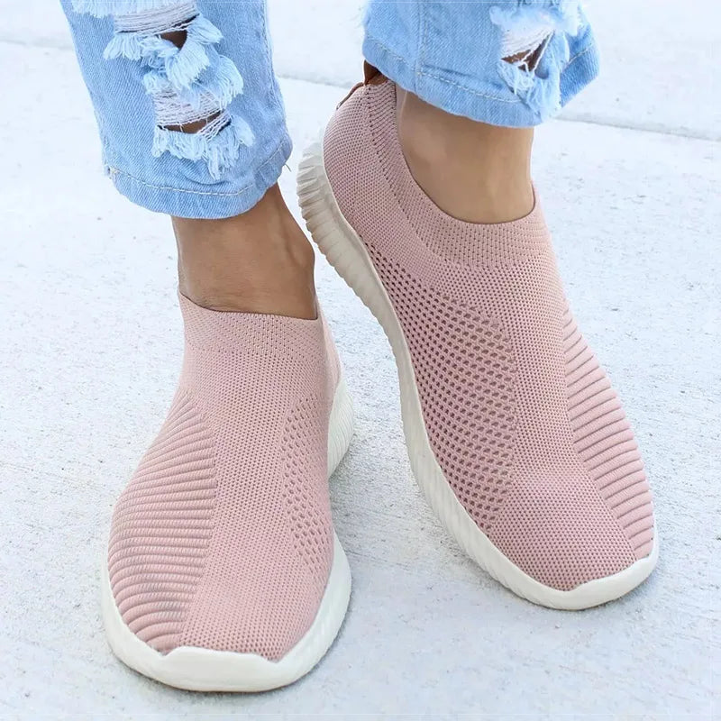 HAJINK Women's Slip-On White Canvas Sneakers | Flat Shoes Canvas Slip-On Sneakers Axl