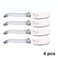 4-Piece Stainless Steel Butter & Cheese Spreader Knife Set Spreader Knife Set Axl 4 pcs white