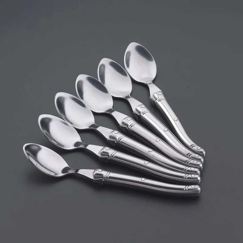 Laguiole Stainless Steel Teaspoon Set – Coffee & Dessert Spoons Teaspoon Set Axl 4pcs 6inch Teaspoon China Mainland