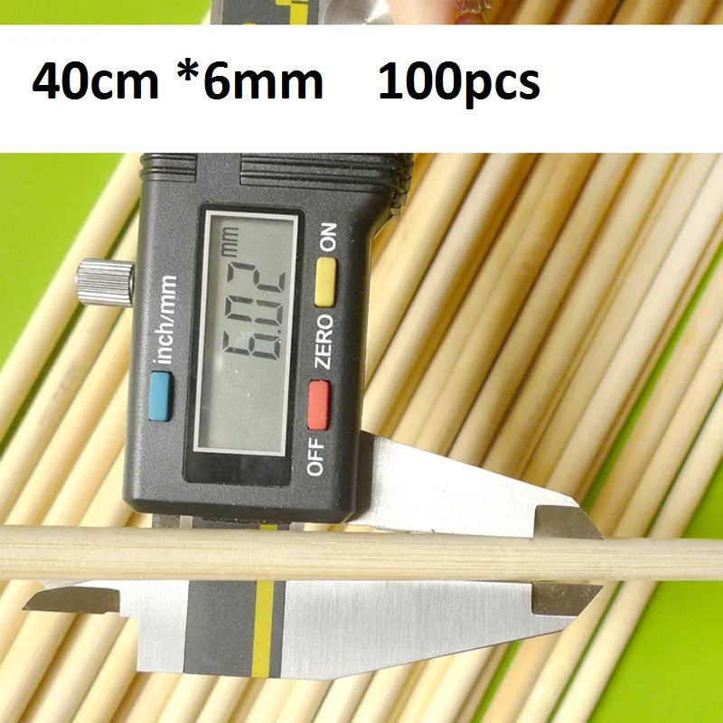 100 Pcs Bamboo BBQ Skewers – Spiral Tornado Potato Sticks 40cm BBQ Skewers Axl