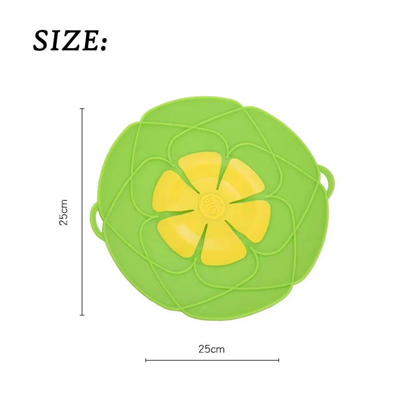 KEMORELA Silicone Spill Stopper Lid – Flower Pot & Pan Cover Silicone Pot Lid Axl