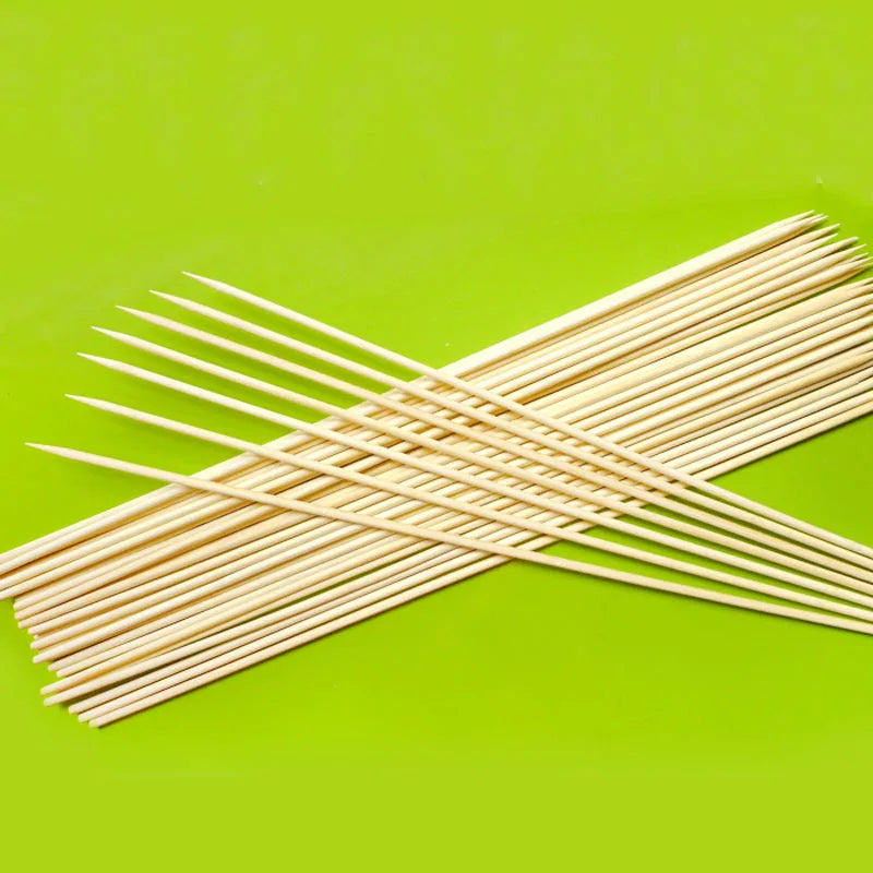 100 Pcs Bamboo BBQ Skewers – Spiral Tornado Potato Sticks 40cm BBQ Skewers Axl