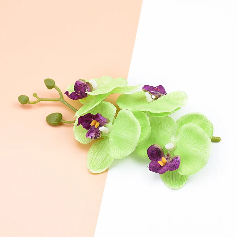 Silk Butterfly Orchid Artificial Flowers – 4 Heads + 1 Stem Artificial Flowers Axl color 3