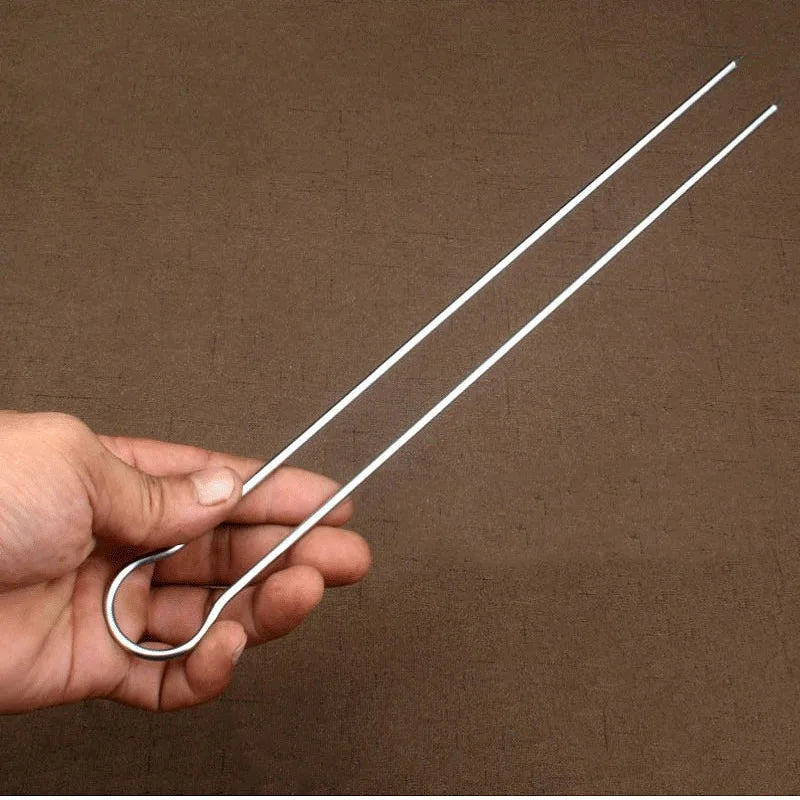 Stainless Steel U-Double BBQ Skewer Set – 6, 10 or 12 Pcs BBQ Skewer Set Axl