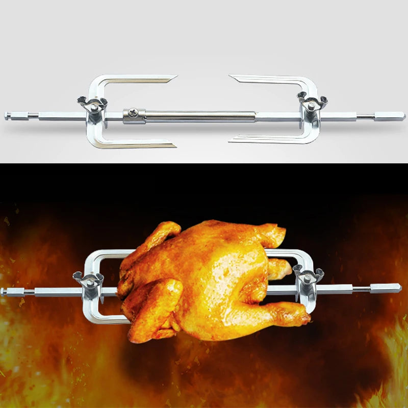 Scalable Stainless Steel Rotisserie Chicken Roasting Fork 31–39cm Rotisserie Roasting Fork Axl