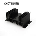 Aluminum SSR Heat Sink Base for Solid State Relay 10A–100A SSR Heat Sink Axl Black