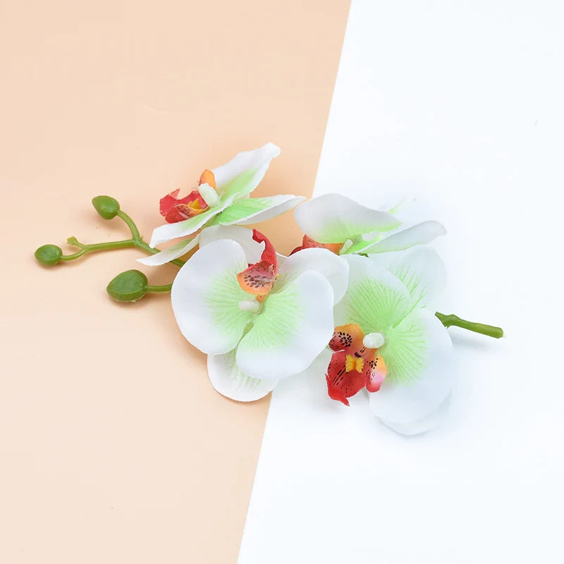 Silk Butterfly Orchid Artificial Flowers – 4 Heads + 1 Stem Artificial Flowers Axl color 6
