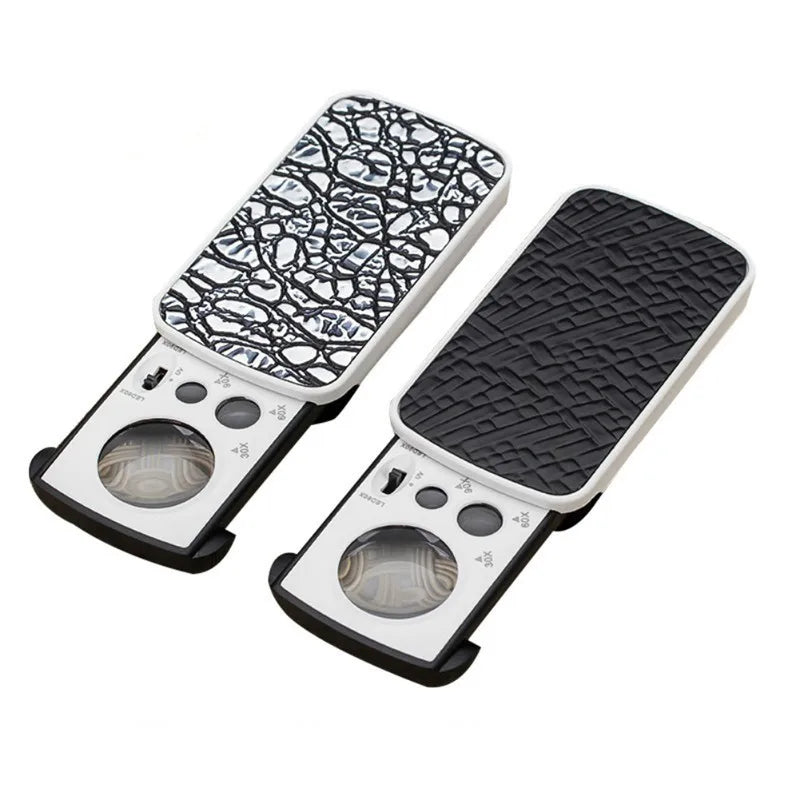 Jewelry Loupe 30X 60X 90X LED UV Light Magnifier – Portable Jewelry Loupe Magnifier Axl 30X 60X 90X