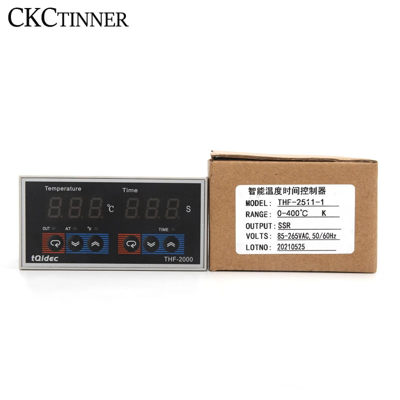 THF-2000 PID Temperature & Time Controller K-Type SSR Relay PID Temperature Controller Axl