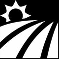 Sun Rise Car & Motorcycle PVC Sticker – Black & White Decal Car Vinyl Sticker Axl Blue