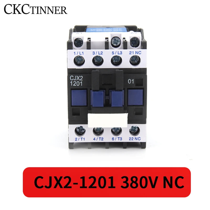CJX2-12 AC Contactor 12A 3P+1NO DIN Rail 24V–380V CE AC Contactor Axl CJX2 380V NC