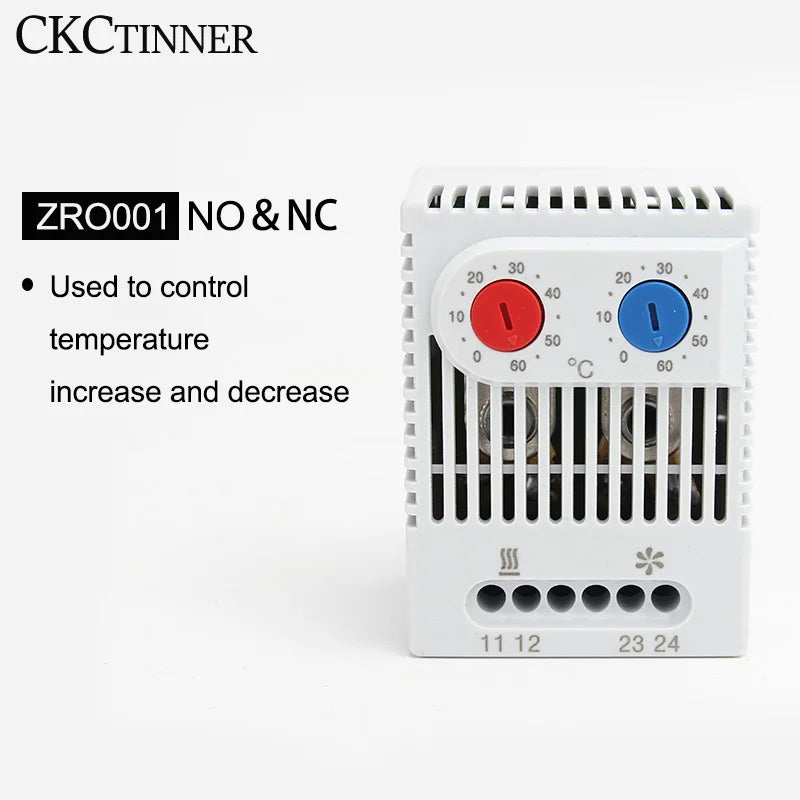 Cabinet Mini Thermostat KTO011 KTS011 | DIN Rail Temp Controller Mechanical Thermostat Axl