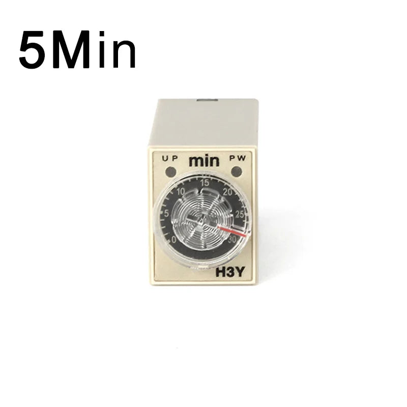 H3Y-2 AC220V Time Delay Relay Timer with 8-Pin Base Socket Time Delay Relay Axl 0-5M