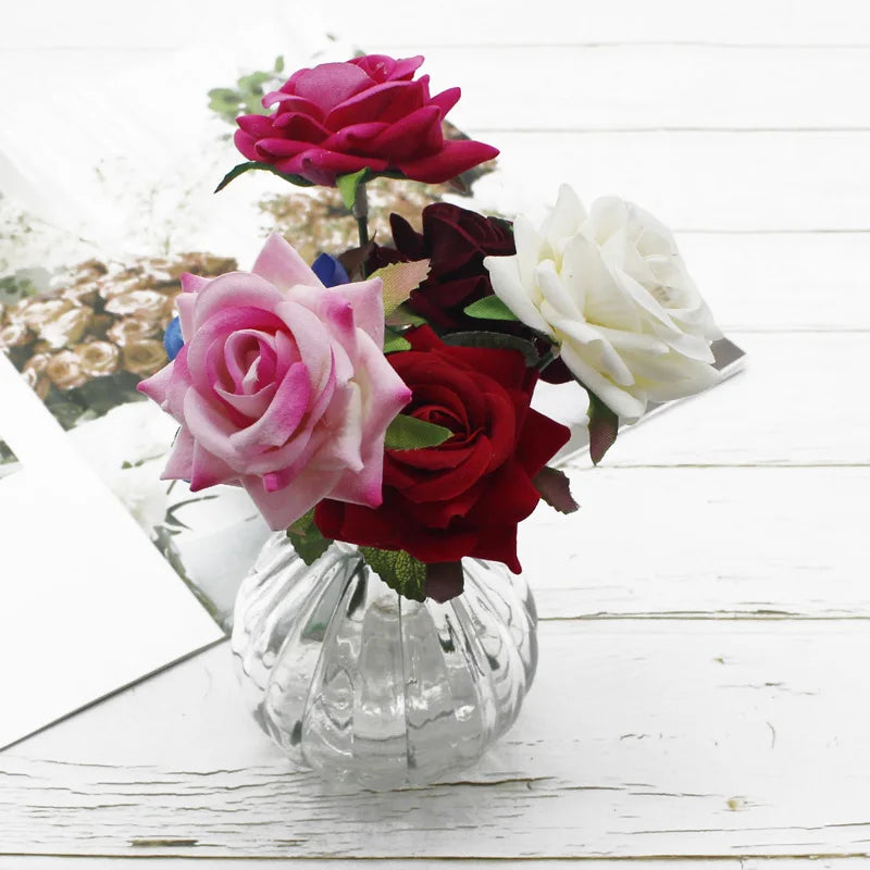 Artificial Silk Rose Flower Heads 5/10 Pcs – Wedding & DIY Decor Artificial Silk Roses Axl
