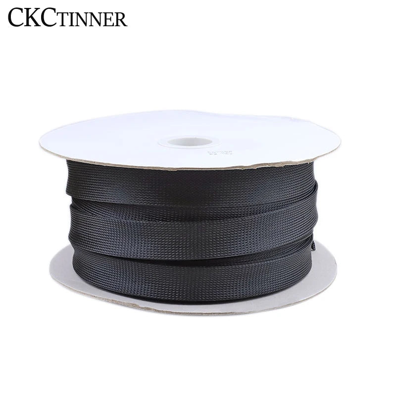 Black PET Braided Cable Sleeve 3–30mm | Wire Protection Cable Protection Sleeve Axl
