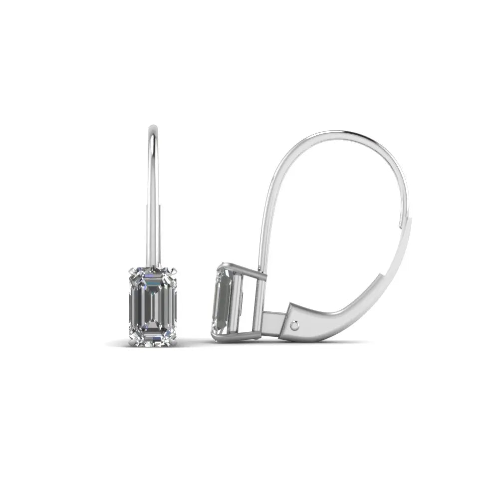 Huitan Mosaic Square CZ Drop Earrings – Silver Women's Jewelry CZ Drop Earrings Axl