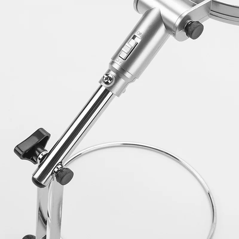 LED Desktop Magnifying Glass with Stand – 2.5x 120mm Folding Desktop Magnifier Axl