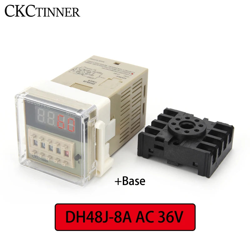 DH48J-8A Digital Preset Counter LCD 1–999900 Relay 8-Pin Digital Preset Counter Axl AC 36V