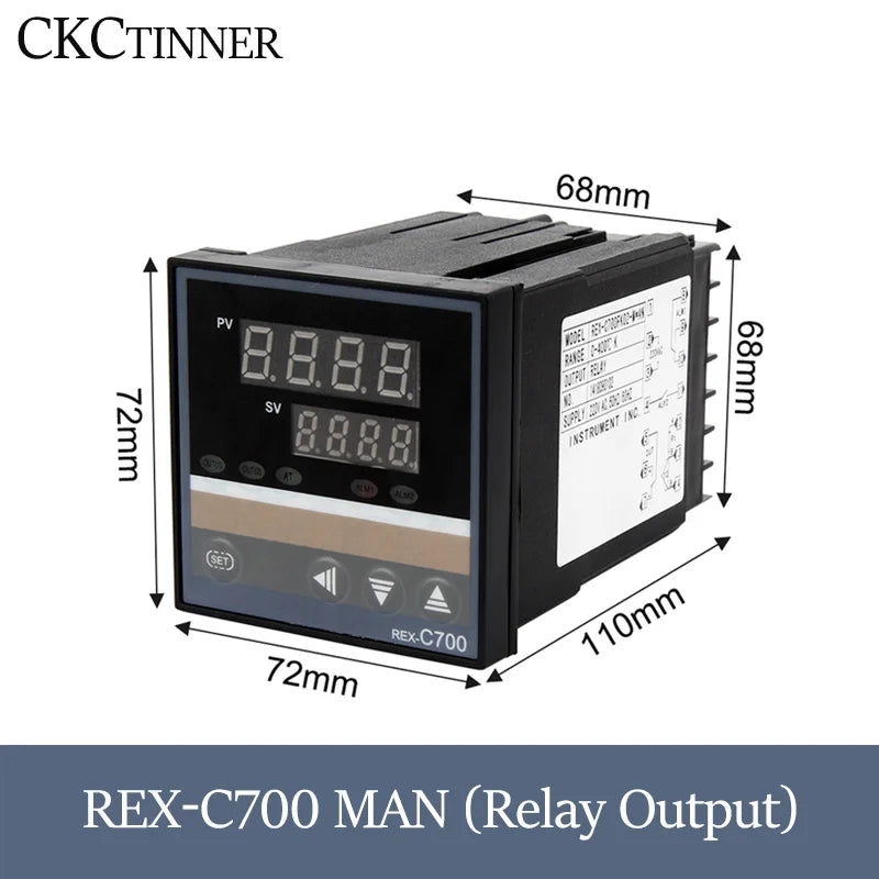 PID Digital Temperature Controller 220V REX-C Series | Thermostat PID Temperature Controller Axl REX-C700MAN