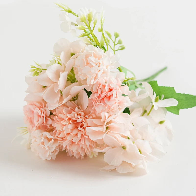 Silk Ball Chrysanthemum Artificial Flowers – Bouquet & Home Decor Artificial Silk Flowers Axl Champagne 2 pcs